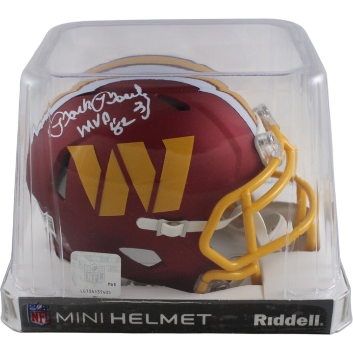 Mark Moseley Signed Washington Redskins 25 Alt Mini Helmet 82 MVP Beckett 54282