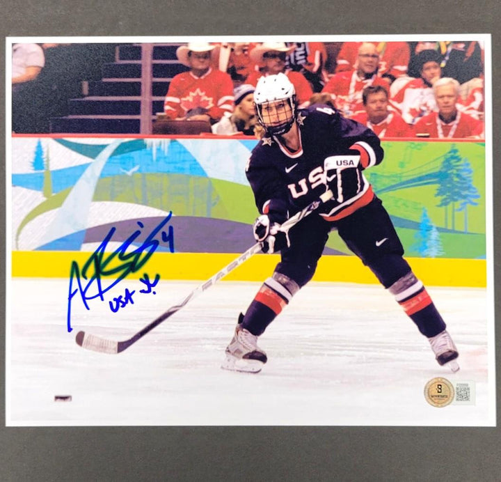 Angela Ruggiero signed "USA" Hockey 8x10 Photo HOF autograph ~ BAS Beckett