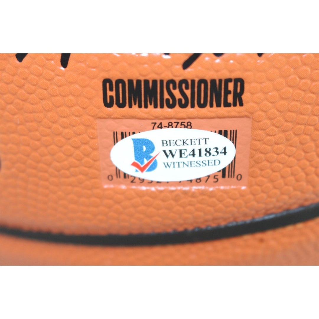 Allen Iverson Signed Philadelphia 76ers Spalding Basketball Beckett WIT 28383