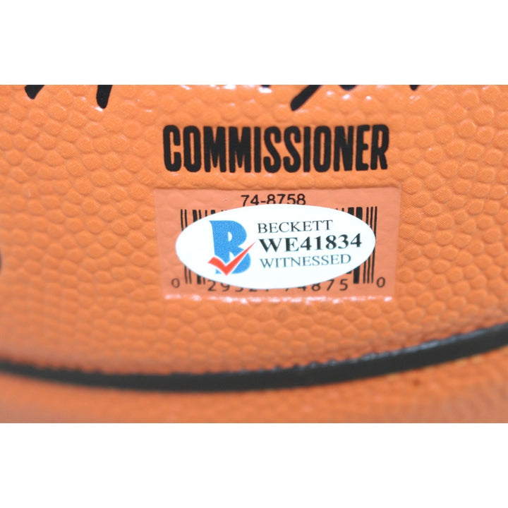 Allen Iverson Signed Philadelphia 76ers Spalding Basketball Beckett WIT 28383
