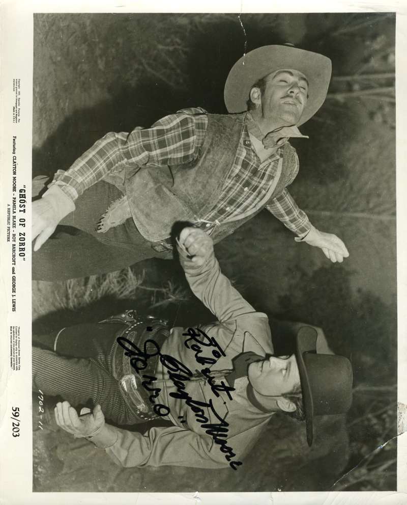 Clayton Moore Hand Signed Psa Dna Coa Zorro 8x10 Photo Autographed Authentic