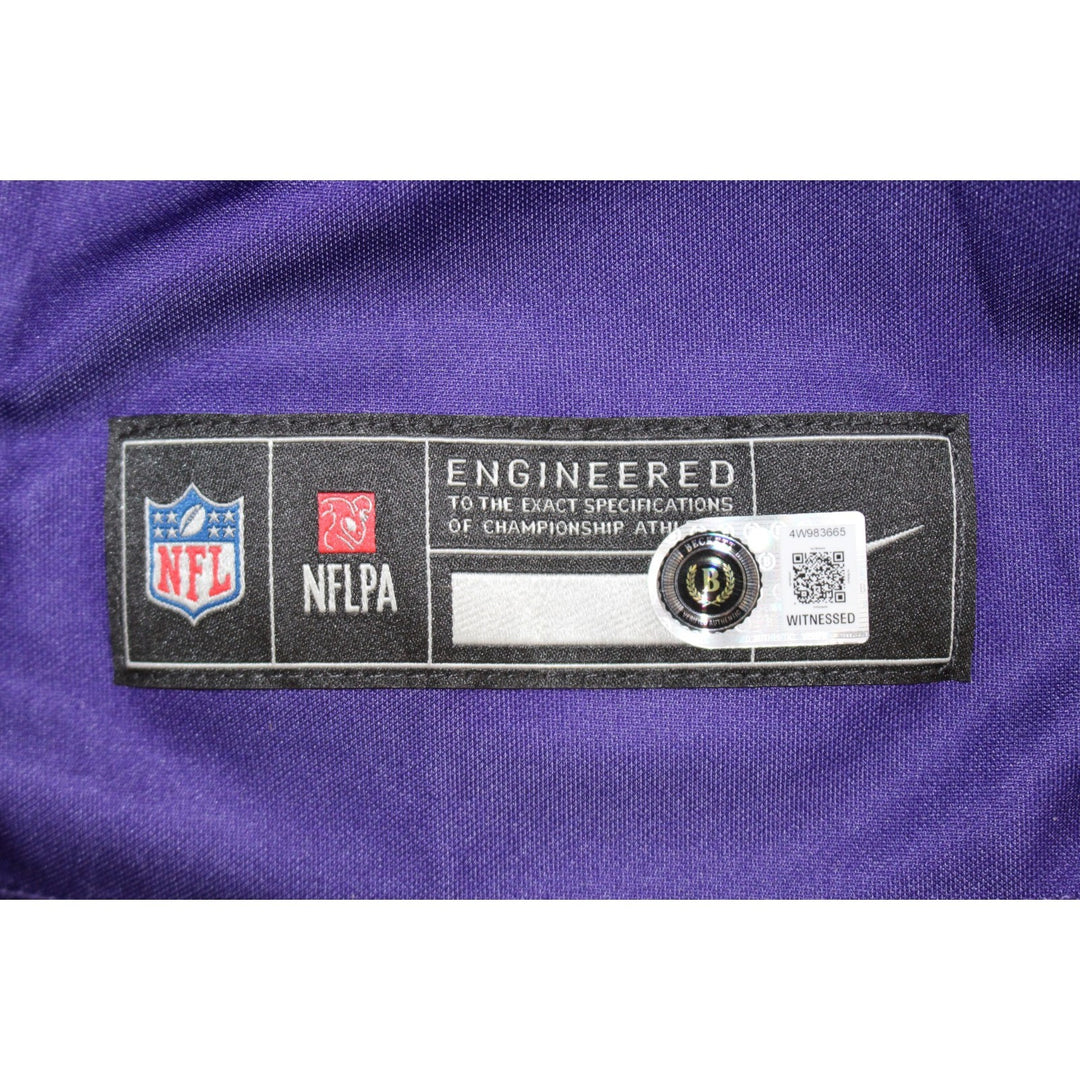 Justin Jefferson Autographed Minnesota Vikings Nike 2XL Jersey Beckett WIT 58220