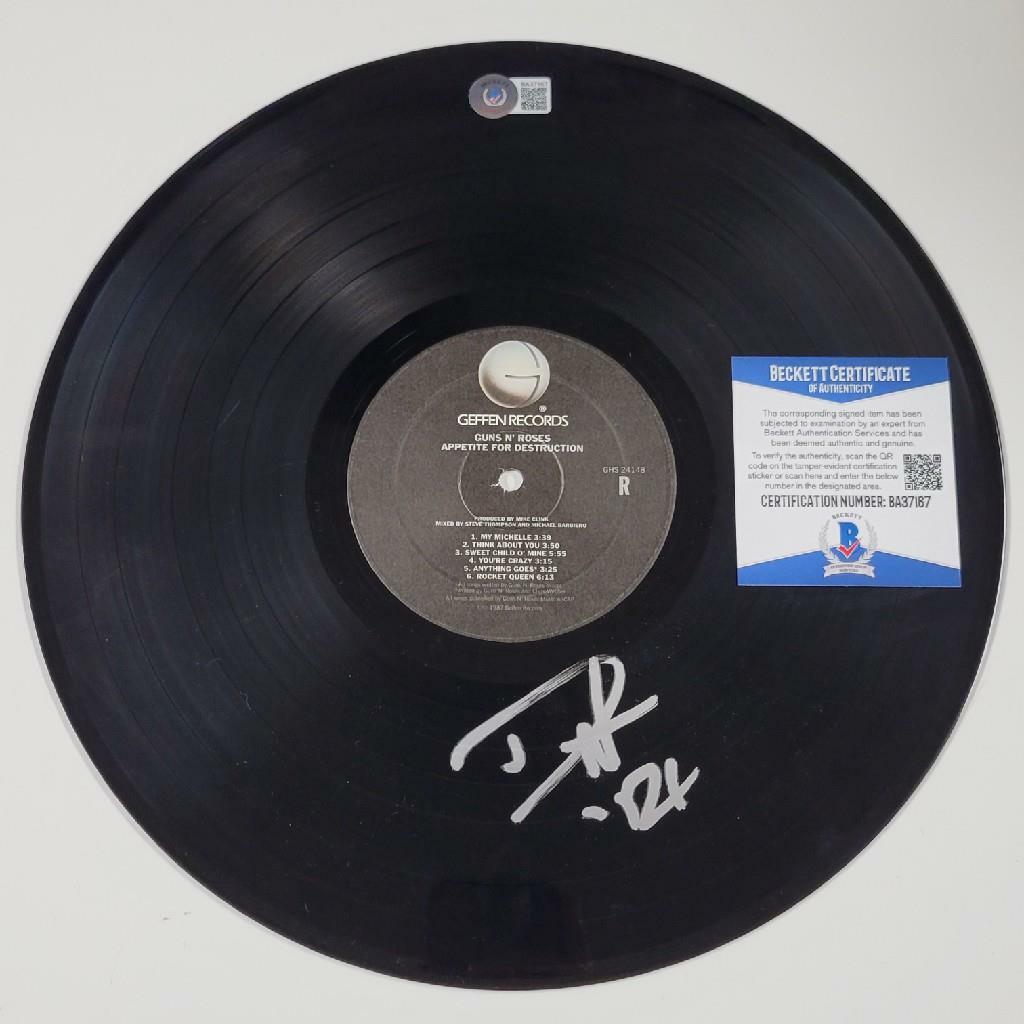 Duff McKagan signed Guns n Roses Appetite for Destruction Record Album ~ BAS COA
