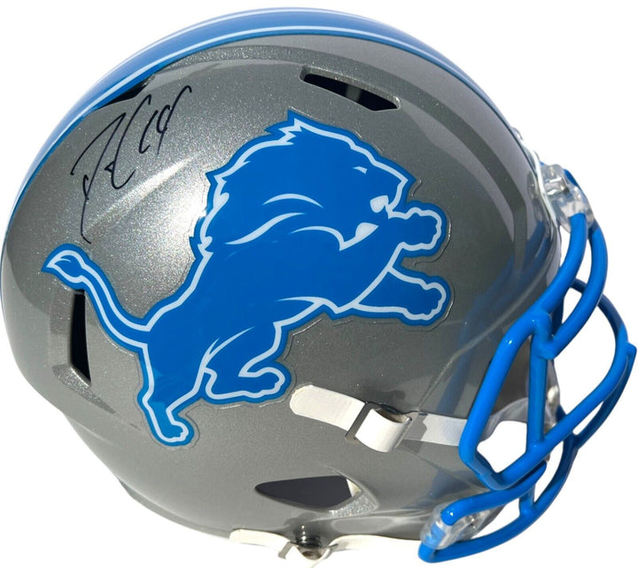 DAN CAMPBELL SIGNED AUTOGRAPHED DETROIT LIONS FOOTBALL FULL SIZE HELMET JSA