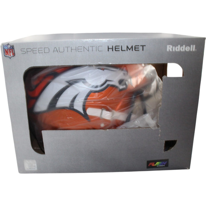 Bo Nix Autographed Denver Broncos Authentic Flash Helmet Beckett Witness 57284