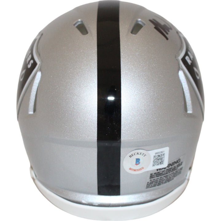 Michael Mayer Signed Las Vegas Raiders Mini Helmet Beckett 43088