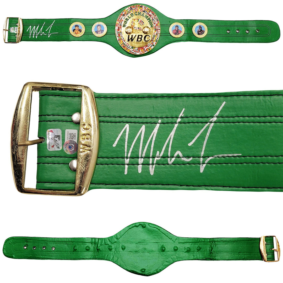 Mike Tyson Autographed Signed Green WBC World Championship Belt Beckett Wit