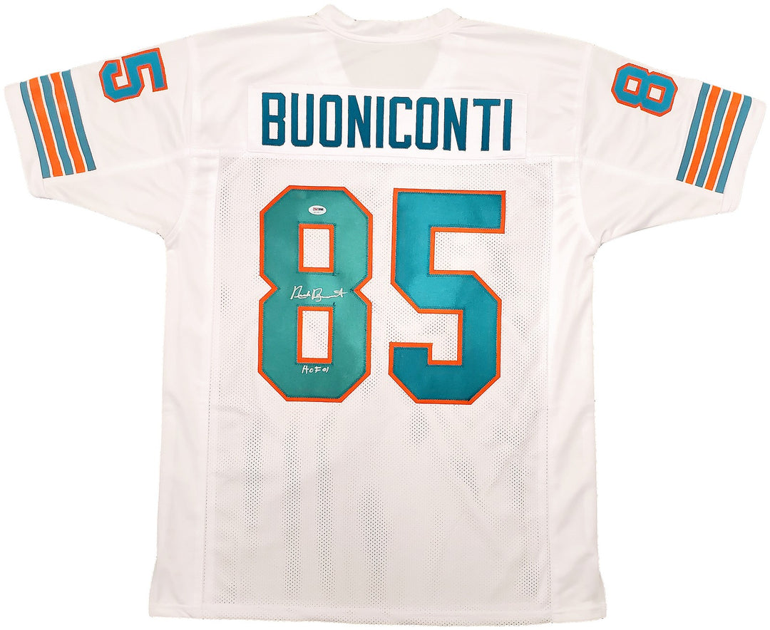 Miami Dolphins Nick Buoniconti Autographed Signed White Jersey "HOF 01" PSA/DNA