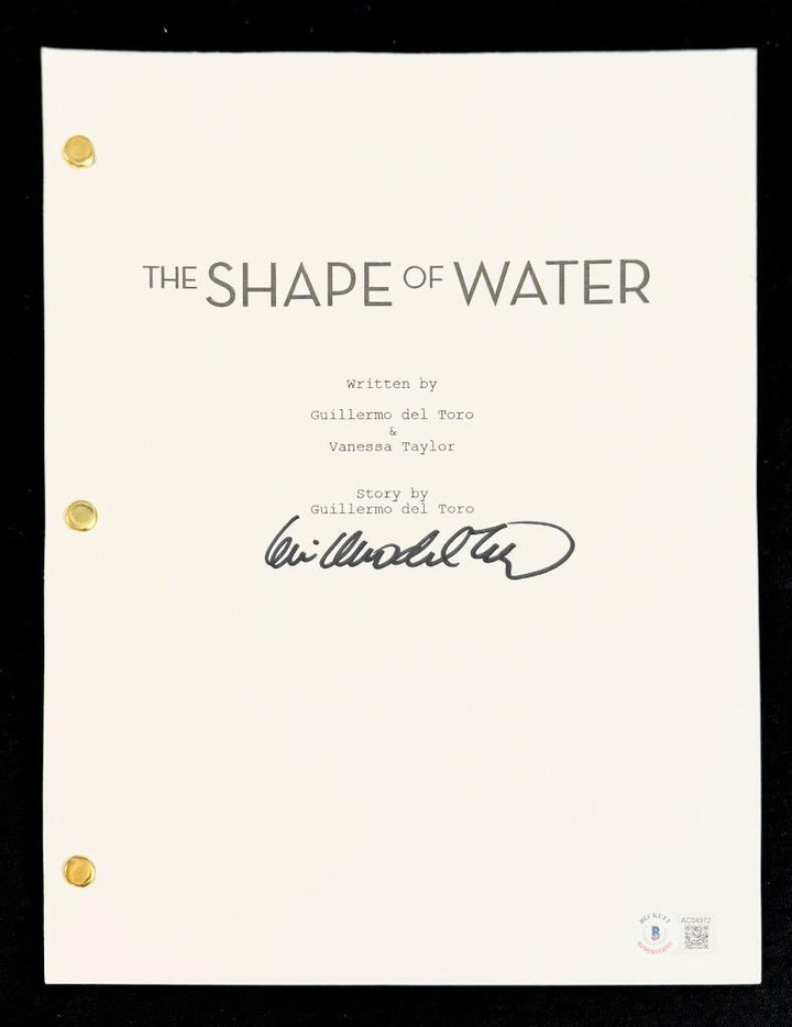 Guillermo del Toro signed The Shape of Water script autograph (B) ~ Beckett BAS