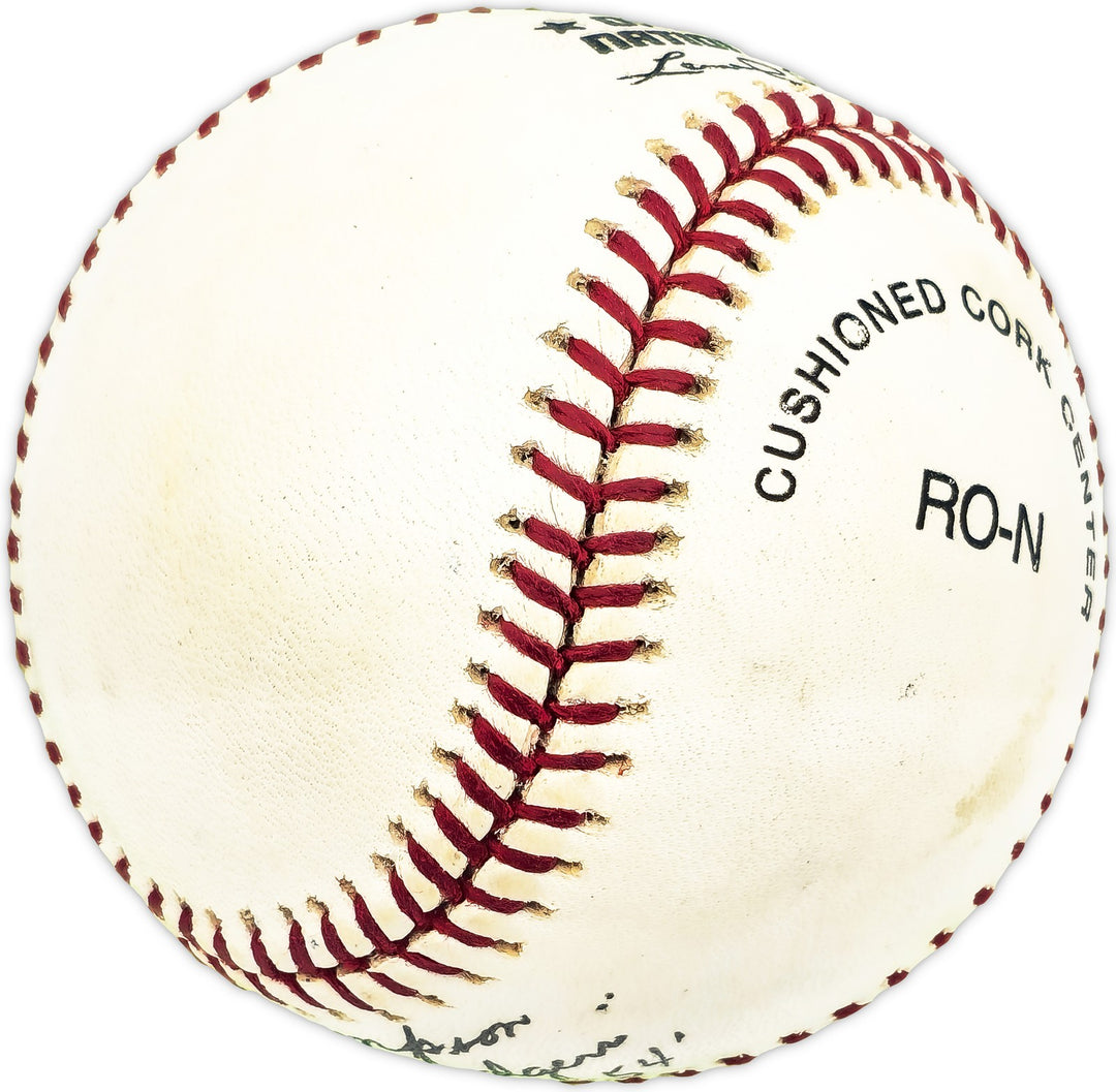 Don Thompson Signed NL Baseball Dodgers "1951-52-53-54" Beckett #BM17784
