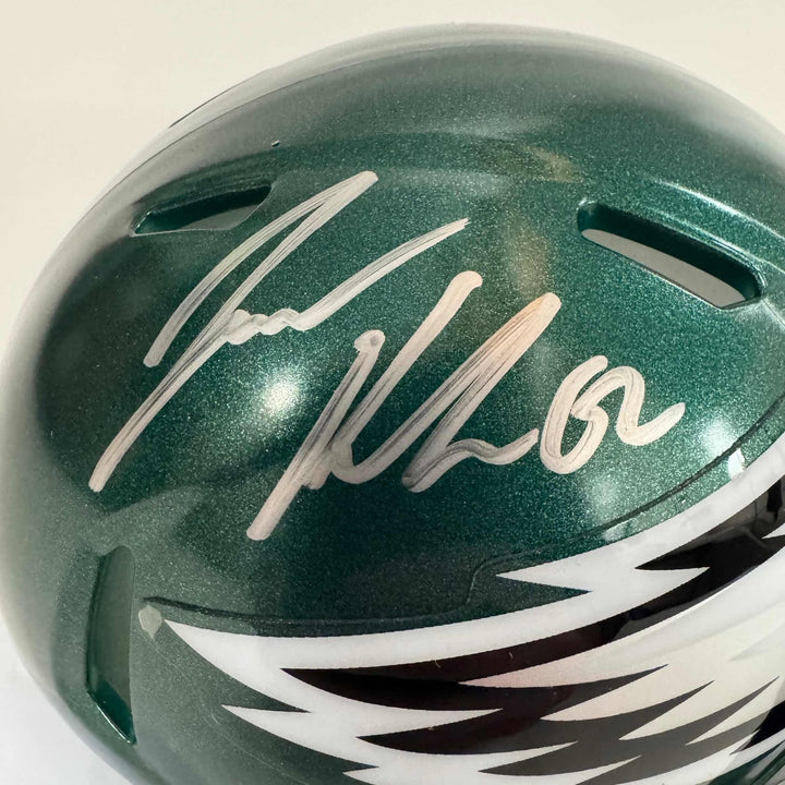 Autographed/Signed Jason Kelce Philadelphia Eagles Mini Helmet PSA COA