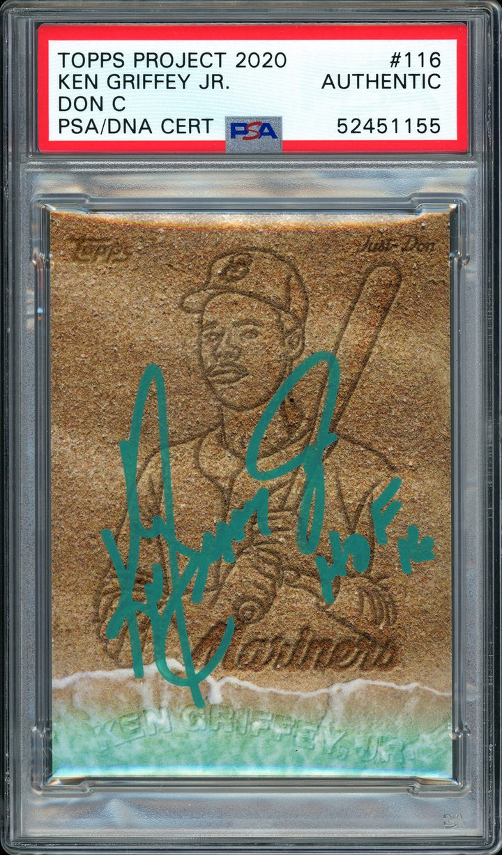 Ken Griffey Jr. Signed Topps Project 2020 Don C Card 116 HOF 16 #1/1 PSA/DNA