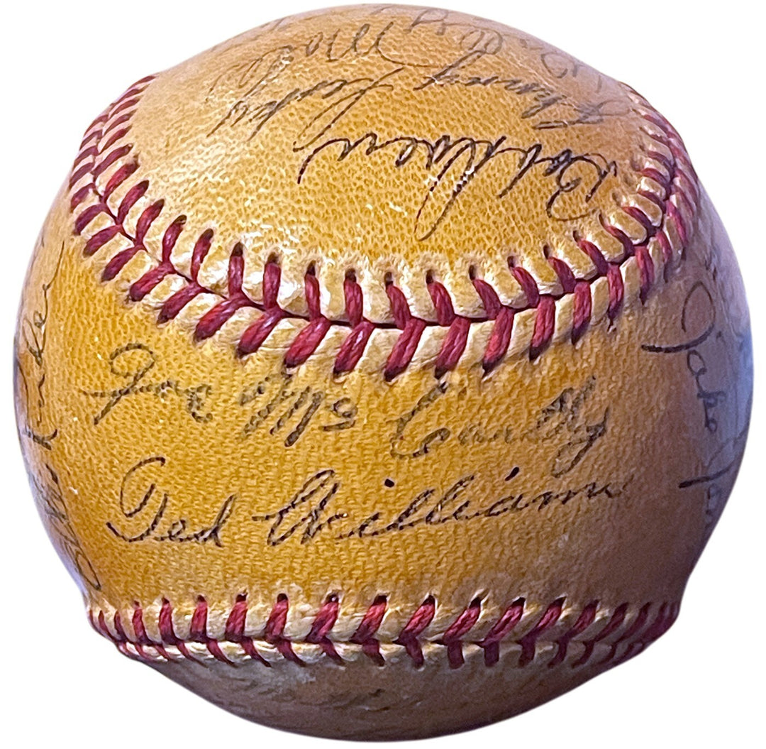 1948 Boston Red Sox Team Signed Reach ROAL Baseball 23Sig Moses/Goodman/Mele COA
