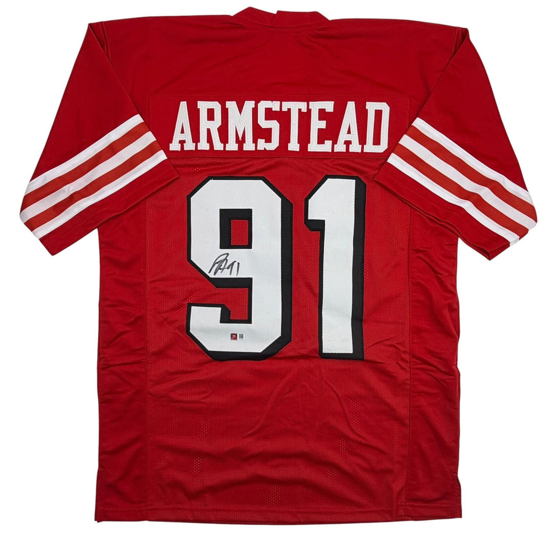 Autographed/Signed Arik Armstead San Francisco Red ALT Jersey Pristine PA COA