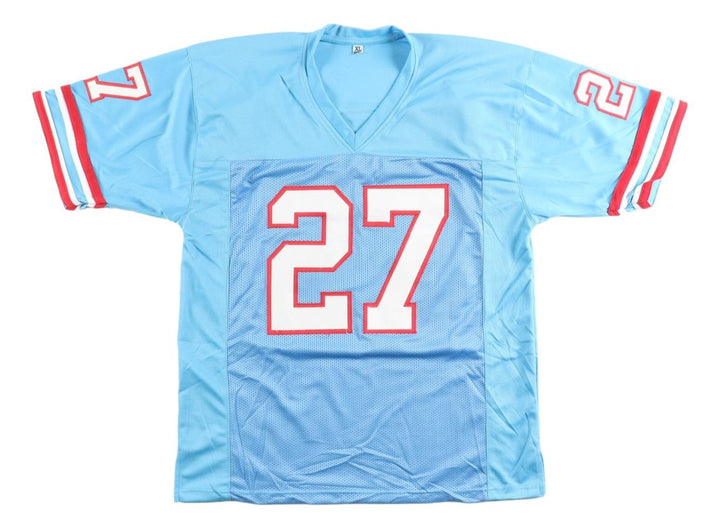 Eddie George Tennessee Signed Light Blue Football Jersey 1996 NFL ROY BAS
