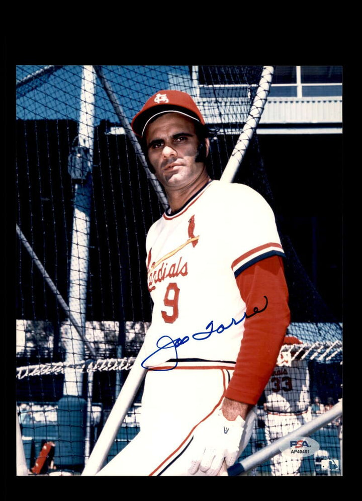 Joe Torre PSA DNA Signed 8x10 Photo Autograph Cardinals