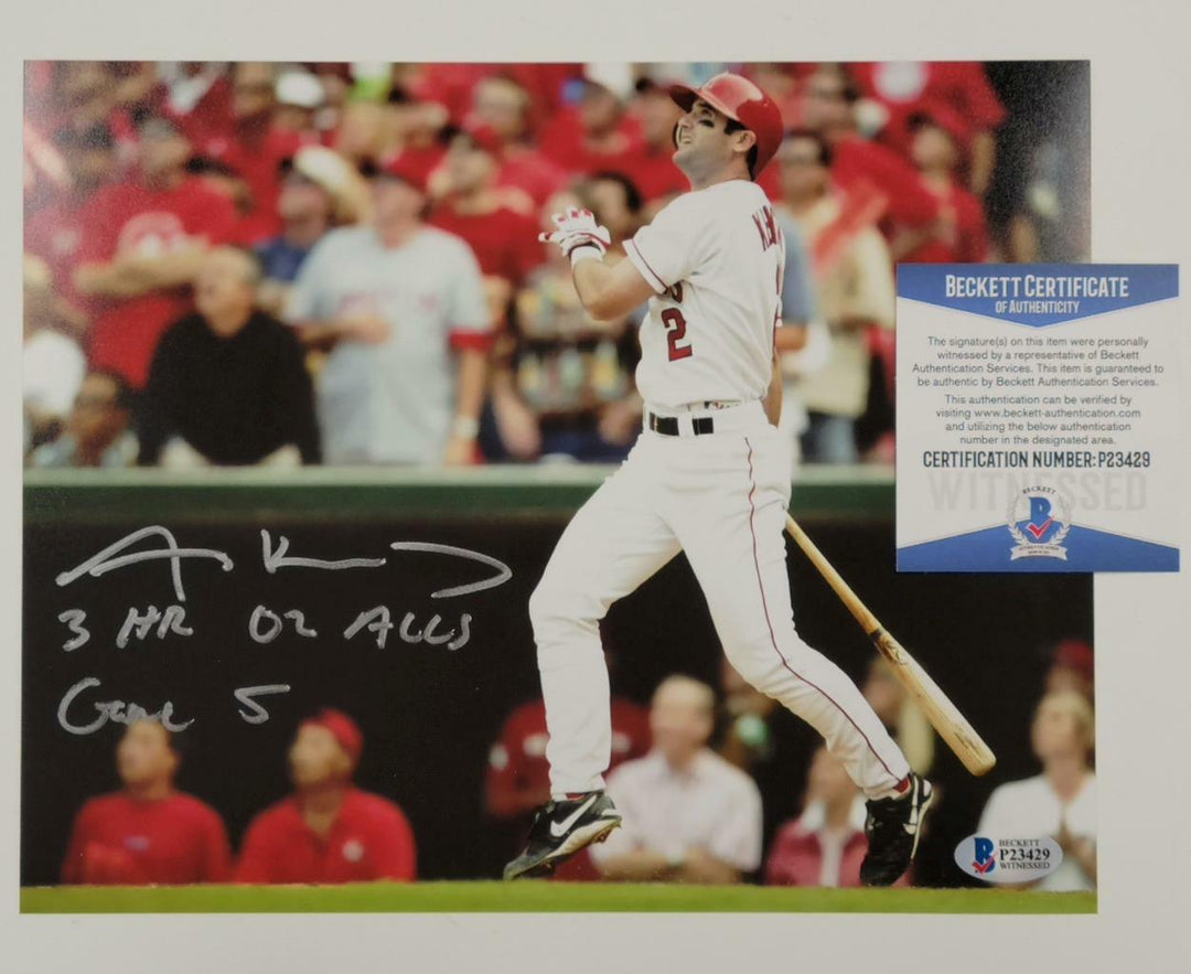 Adam Kennedy signed "3HR 02 ALCS Game 5" 8x10 Photo Angels ~ BAS Witness COA