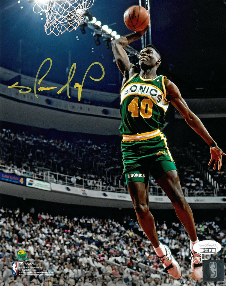 Shawn Kemp signed Seattle SuperSonics NBA 8X10 Photo- JSA 1990 Slam Dunk Contest