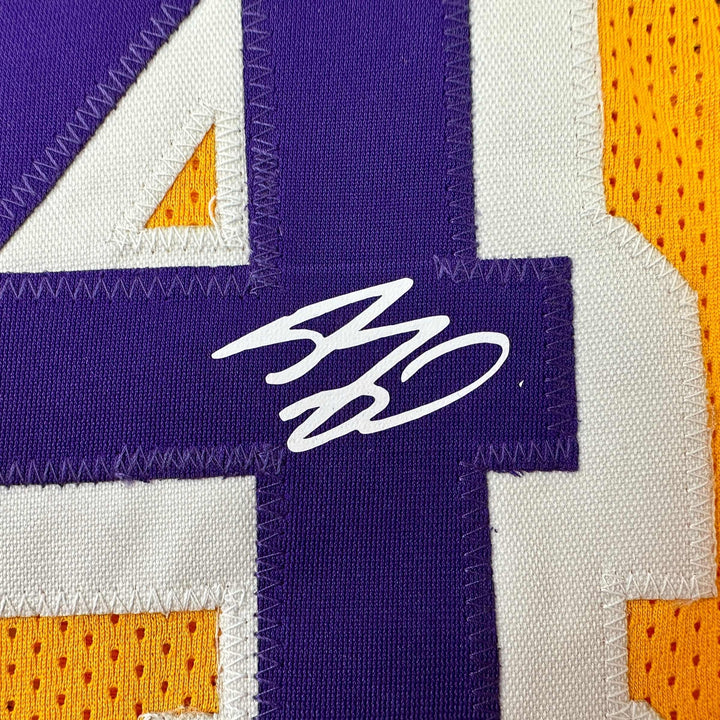 Facsimile Autographed Shaquille Shaq O'Neal Los Angeles Yellow Reprint Jersey XL