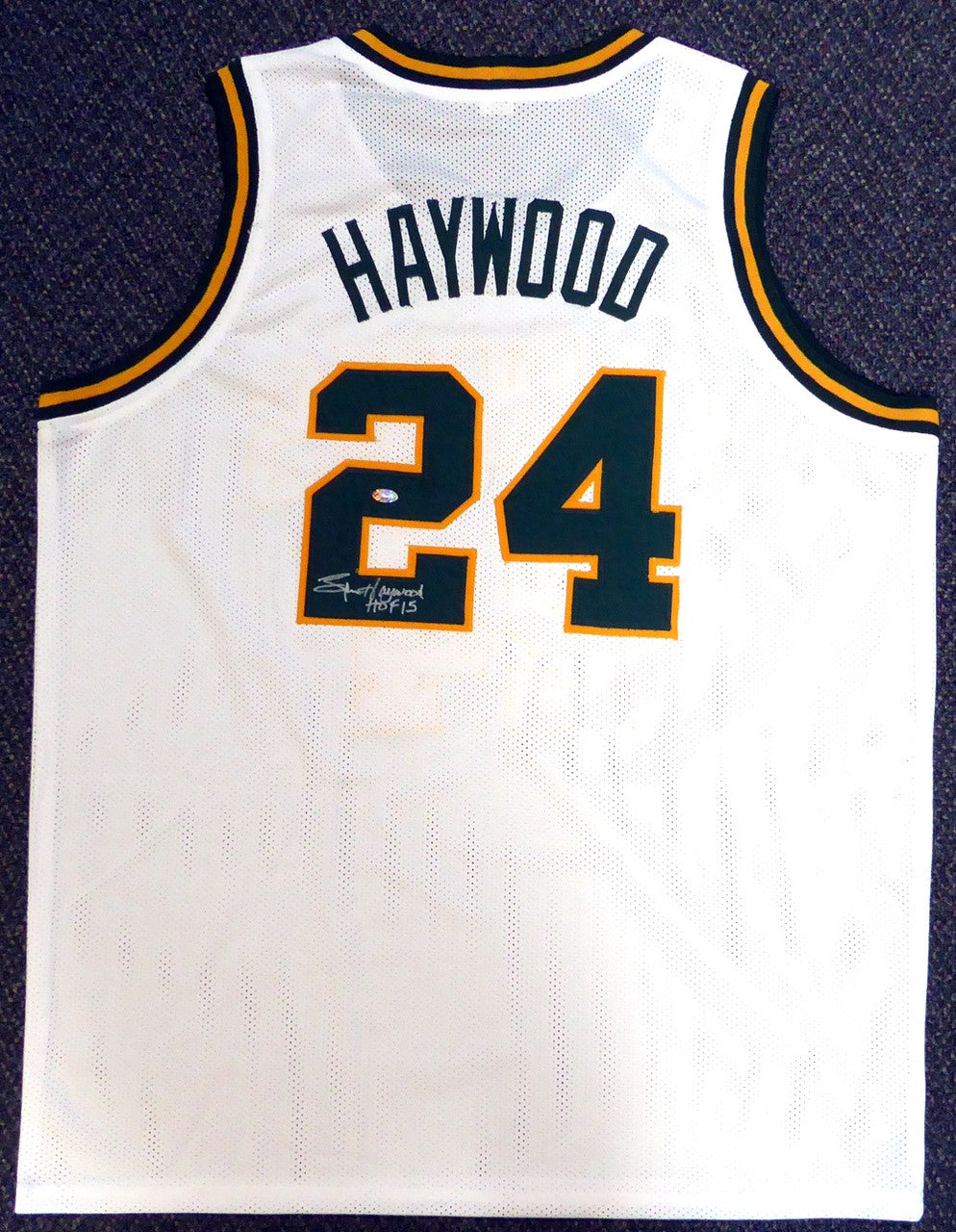 Seattle Sonics Spencer Haywood Autographed Signed White Jersey "HOF 15" MCS Holo