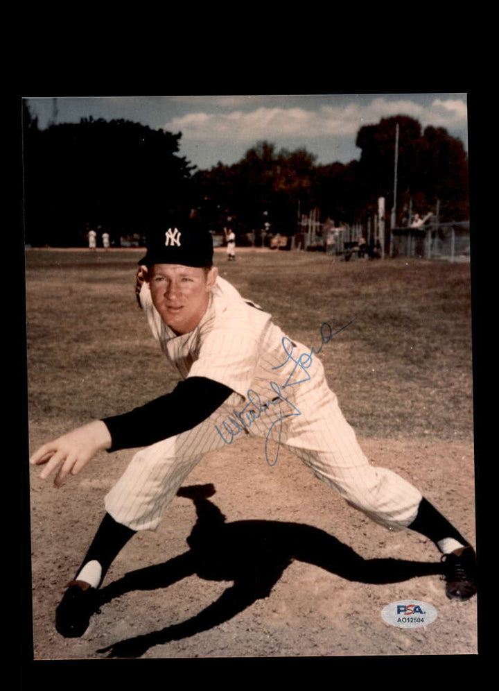 Whitey Ford PSA DNA Signed 8x10 Photo Autographed Yankees