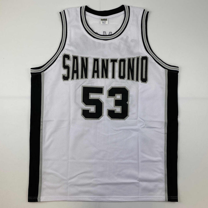 Autographed/Signed Artis Gilmore HOF 11 San Antonio White Jersey JSA COA