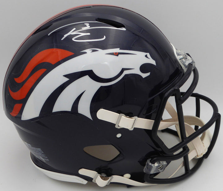 Russell Wilson Auto Signed Blue Full Size Authentic Helmet Broncos Fanatics Holo
