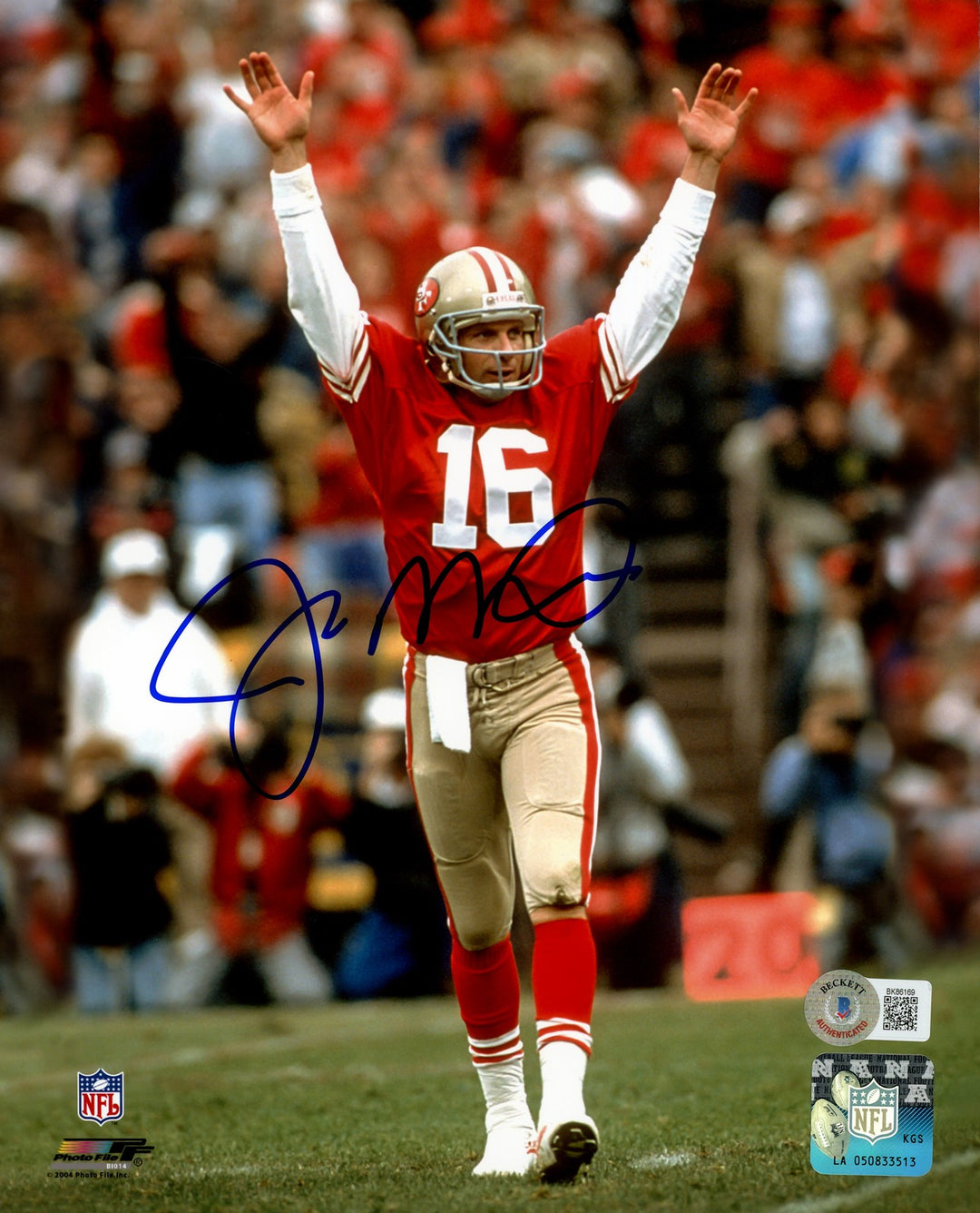 Joe Montana Autographed Signed 8x10 Photo San Francisco 49ers Beckett