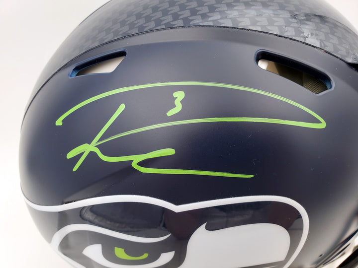 Russell Wilson Signed Seattle Seahawks Full Size Speed Helmet In Green RW Holo