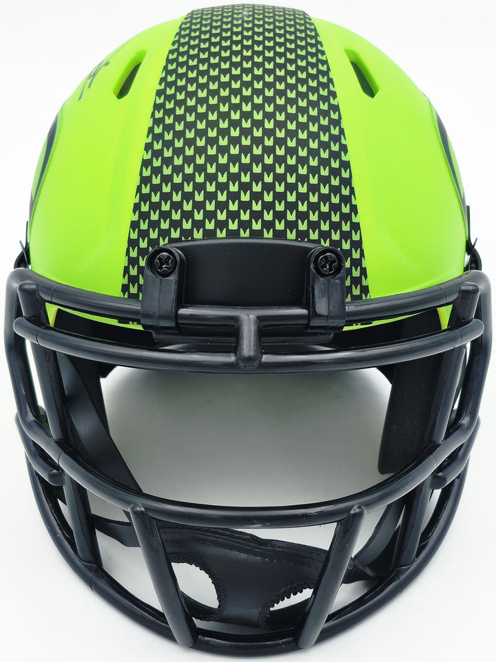 Zach Charbonnet Signed Seattle Seahawks Rave Green Speed Mini Helmet MCS Holo