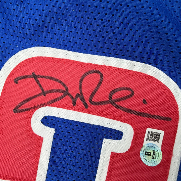 Autographed/Signed Duncan Robinson Detroit Blue Basketball Jersey Beckett COA