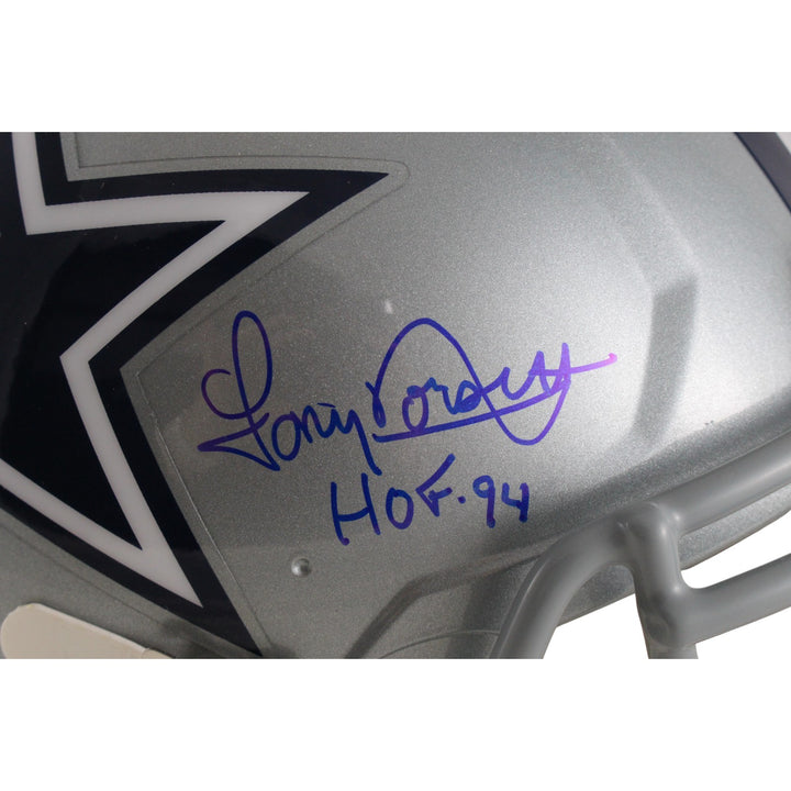 Staubach Dorsett Pearson Signed Dallas Cowboys Authentic Helmet Beckett 54611