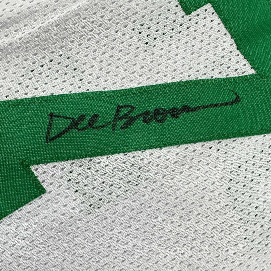 Framed Autographed/Signed Dee Brown 35x39 Boston White Jersey JSA COA