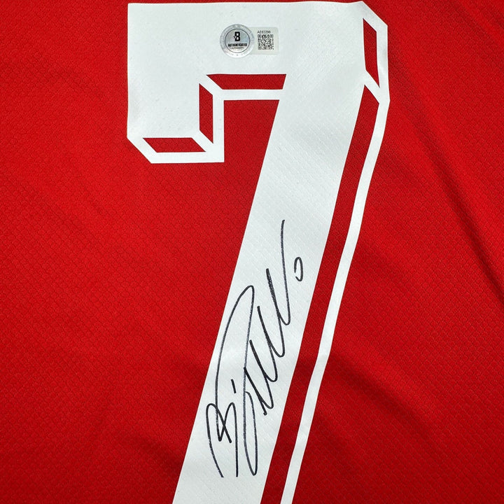 Signed Cristiano Ronaldo Portugal Red World Cup Soccer Jersey BAS COA