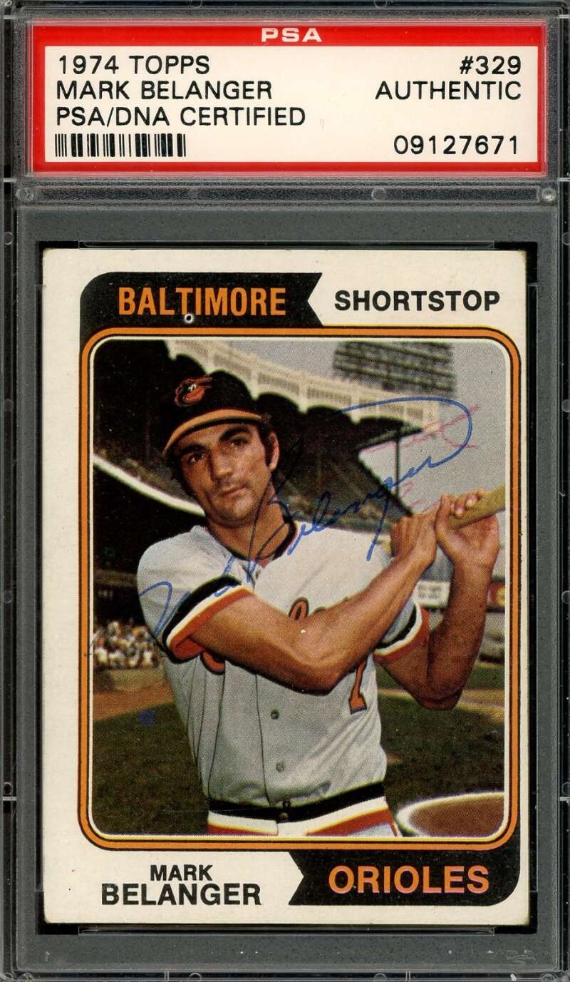 Mark Belanger PSA DNA Signed 1974 Topps Autograph