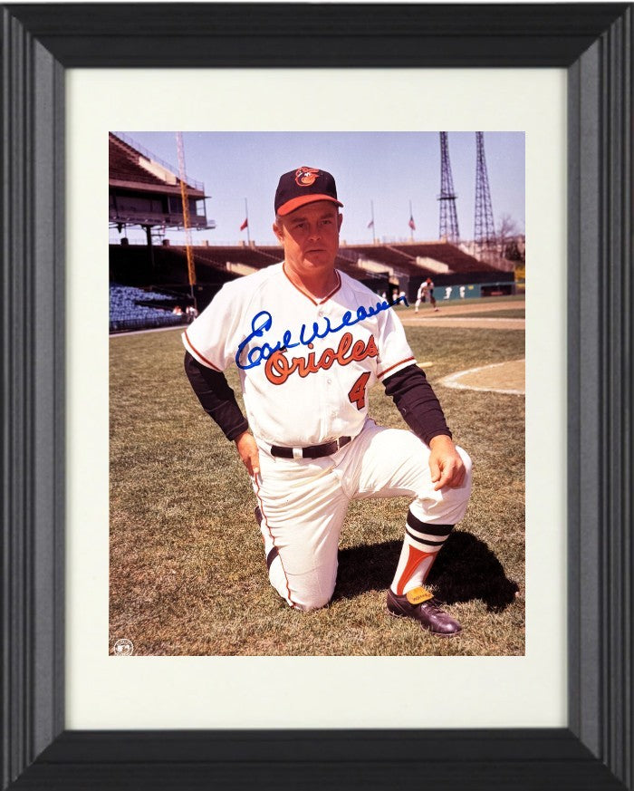 Earl Weaver signed Baltimore Orioles MLB 8x10 Photo Minor Dings Framed- COA -HOF