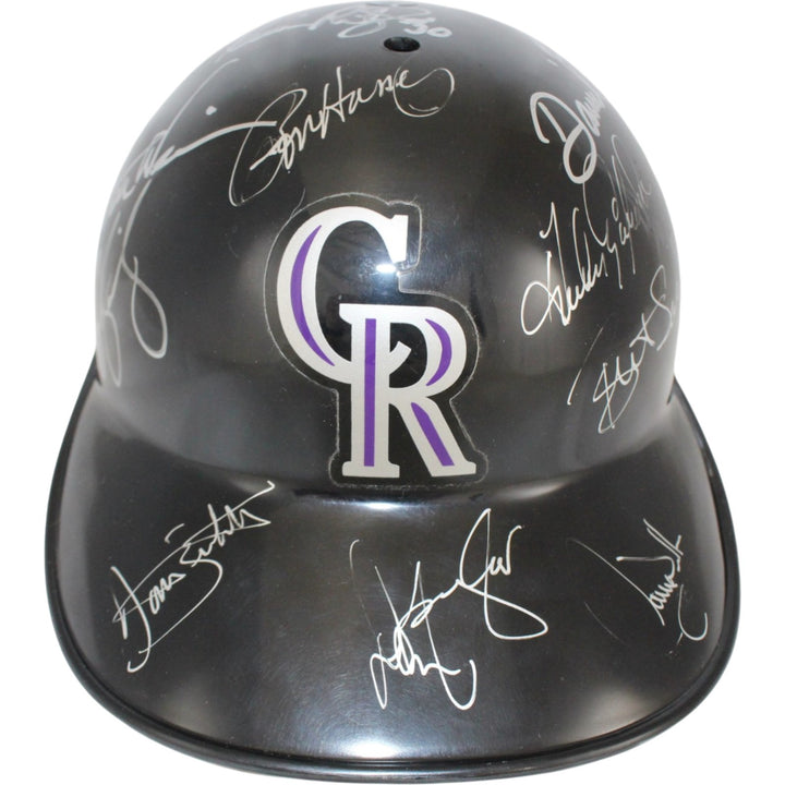 Walker Bichette Castilla +22 Signed Colorado Rockies 1995 Helmet Beckett 55420