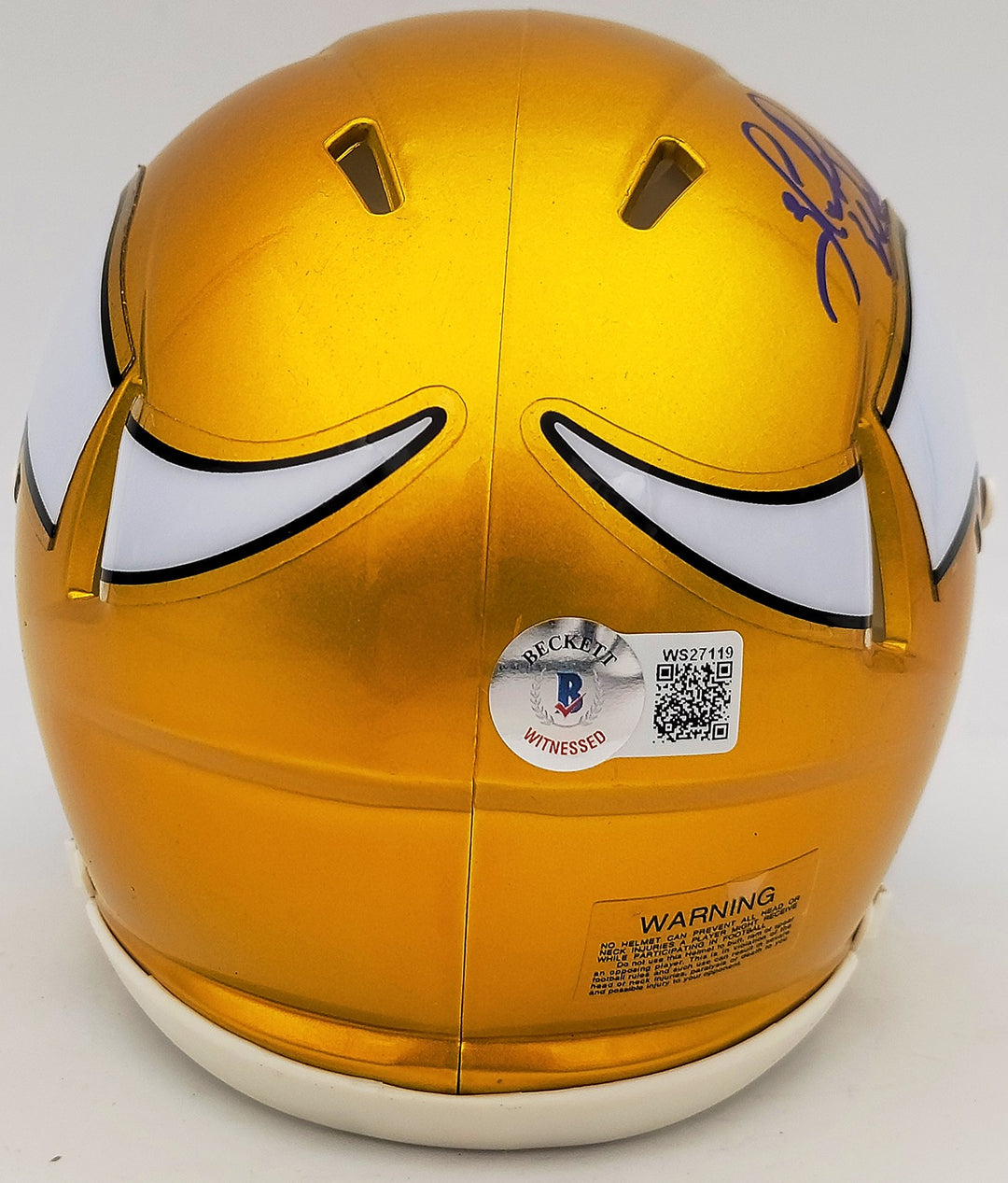 Herschel Walker Signed Minnesota Vikings Flash Yellow Speed Mini Helmet Beckett
