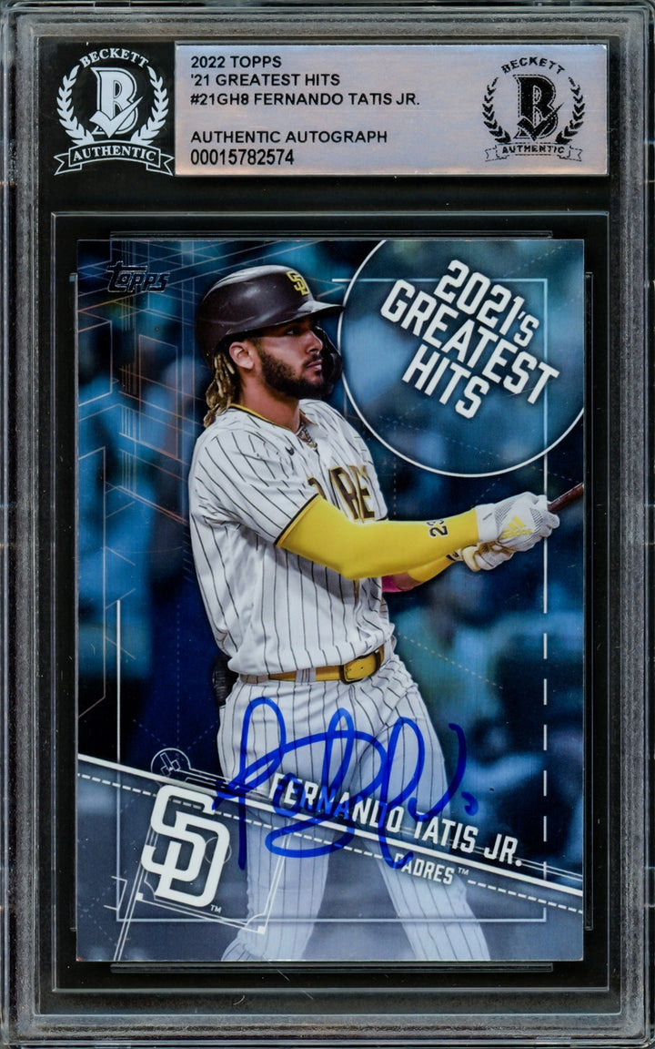 Fernando Tatis Jr. Signed 2022 Topps Greatest Hits Card #21GH-8 San Diego