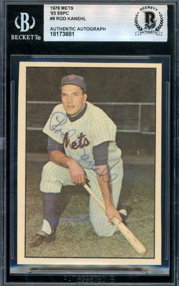 Rod Kanehl Beckett BAS Signed 1976 SSPC 1963 Mets Autograph