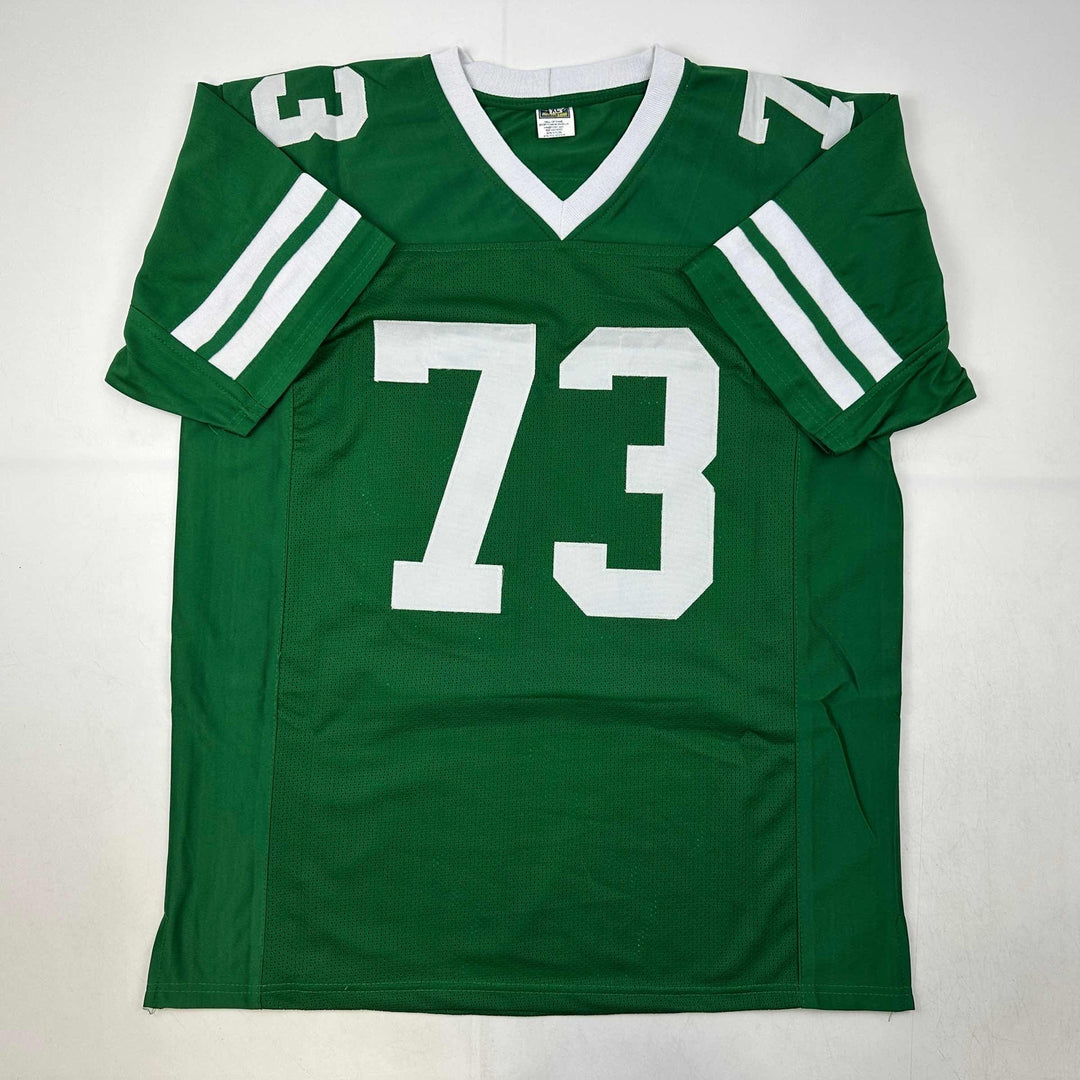 Facsimile Autographed Joe Klecko New York Green Reprint Jersey Size Men's XL