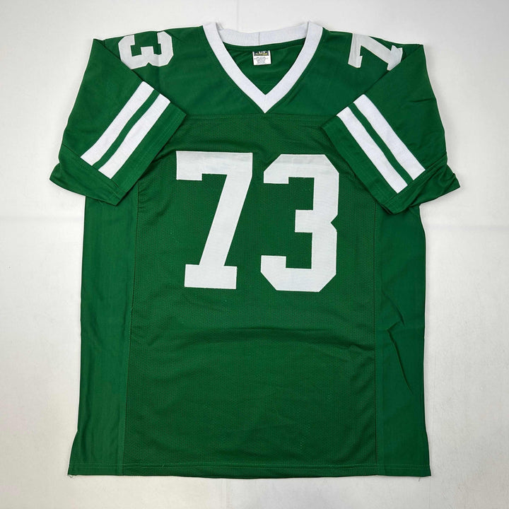 Facsimile Autographed Joe Klecko New York Green Reprint Jersey Size Men's XL