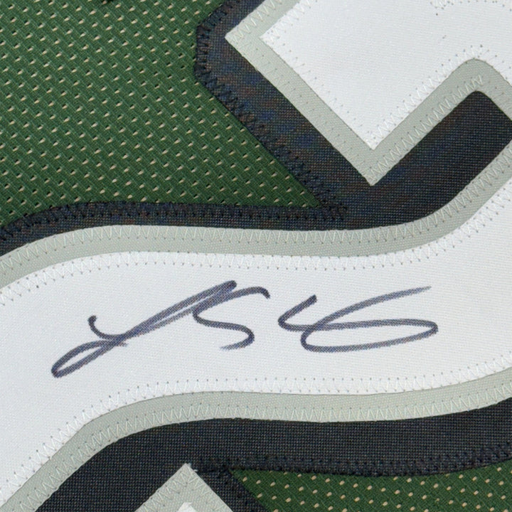 FRAMED Signed LESEAN MCCOY 35x39 Philadelphia Green Jersey JSA COA