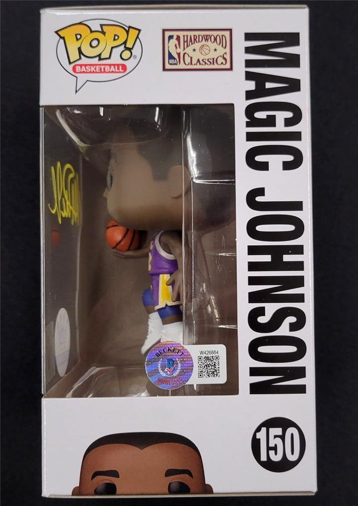 Magic Johnson signed Purple Lakers Funko Pop! Exclusive ~ Beckett BAS Witness