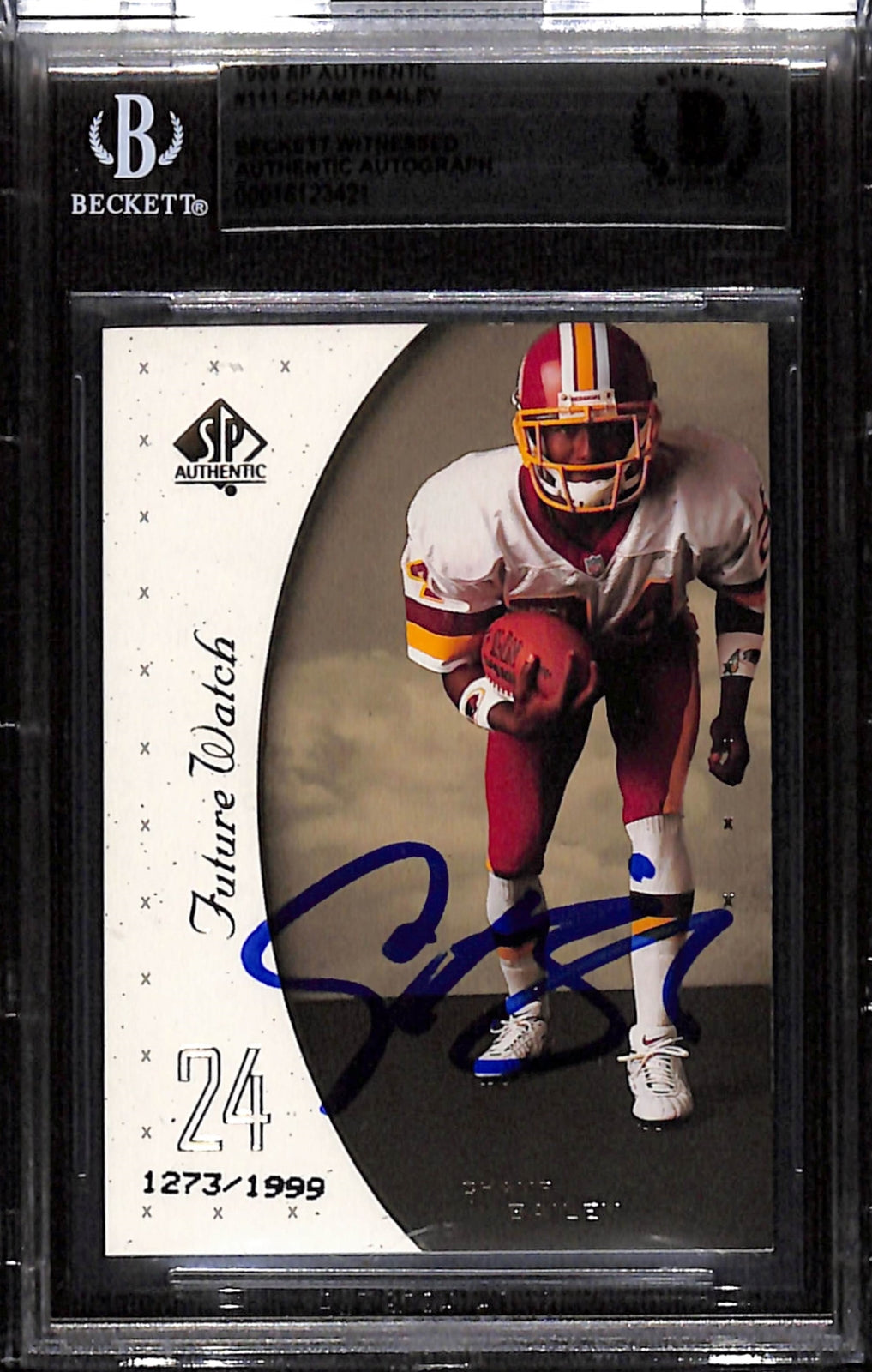 Champ Bailey Signed 1999 Upper Deck SP #111 Trading Card Beckett 43866