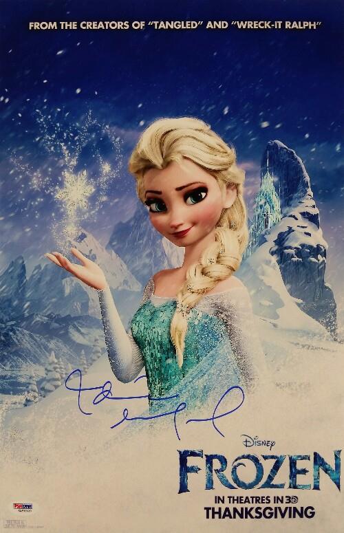 IDINA MENZEL signed FROZEN "Elsa"  Auto 11x17 Photo w/ PSA/DNA COA #1