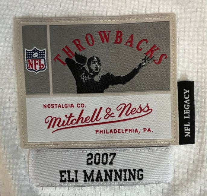 Eli Manning Signed New York Giants M&N 2007 White Legacy Jersey Fanatics