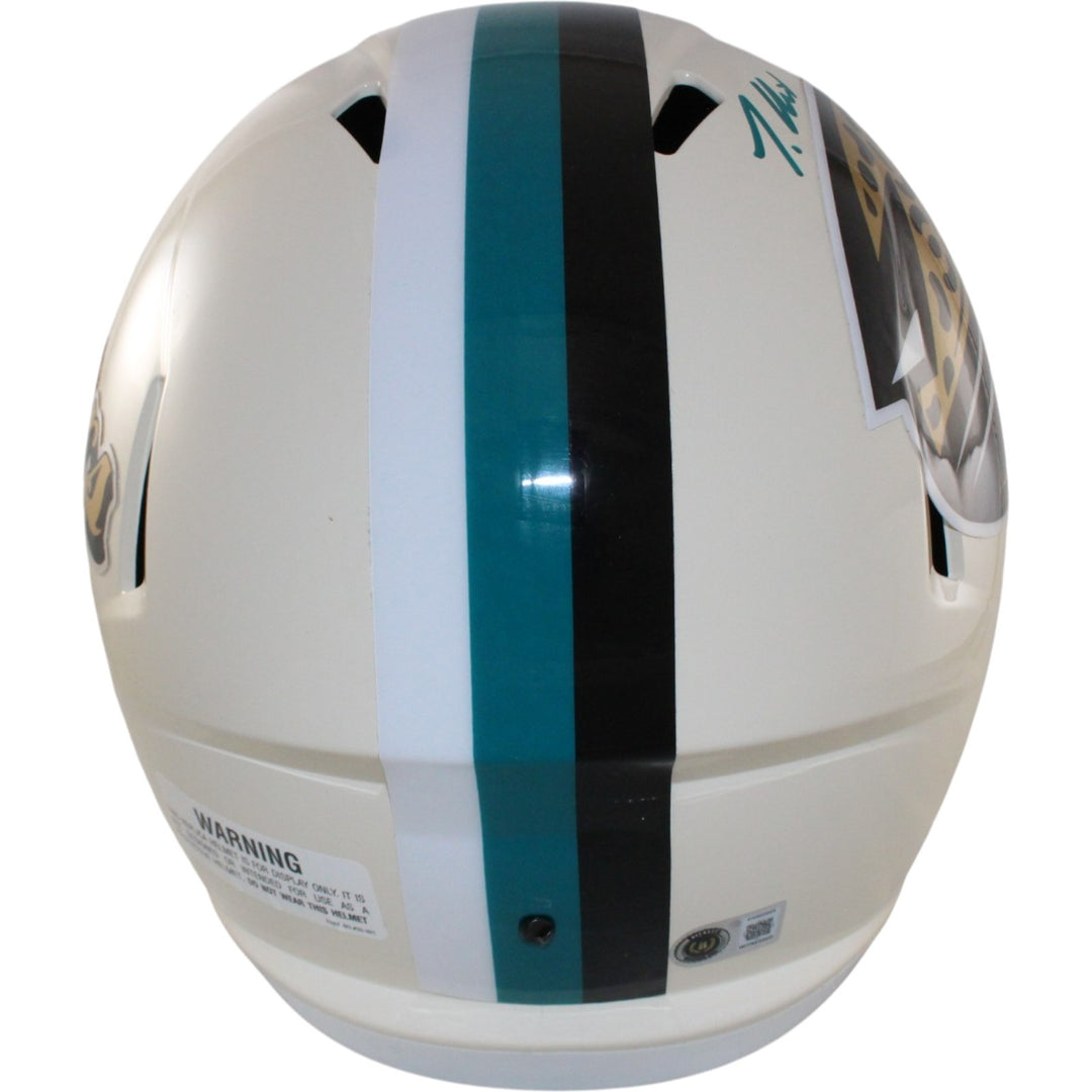 Travis Hunter Autographed Jacksonville Jaguars F/S Retro Helmet Beckett W 57947