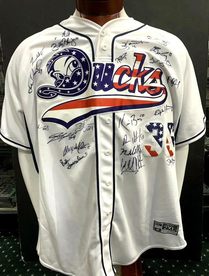 Dontrelle Willis 2013 Long Island Ducks Patriotic Usa Jersey Team Signed 22 Auto