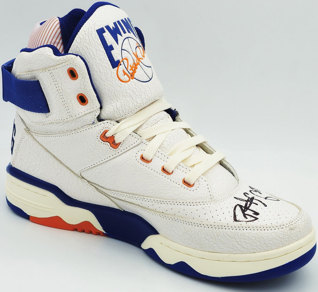 Patrick Ewing Auto White Athletics 33 HI Vintage Shoe Knicks Size 13 W/ Box BAS